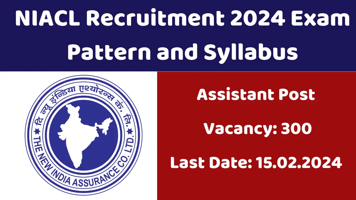 NIACL Recruitment 2024 Exam Pattern and Syllabus, NIACL Recruitment 2024